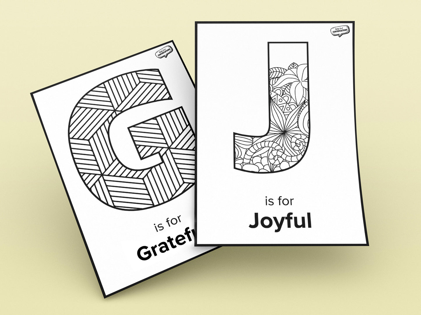26 Positivity ABC Colouring Pages - Digital Download